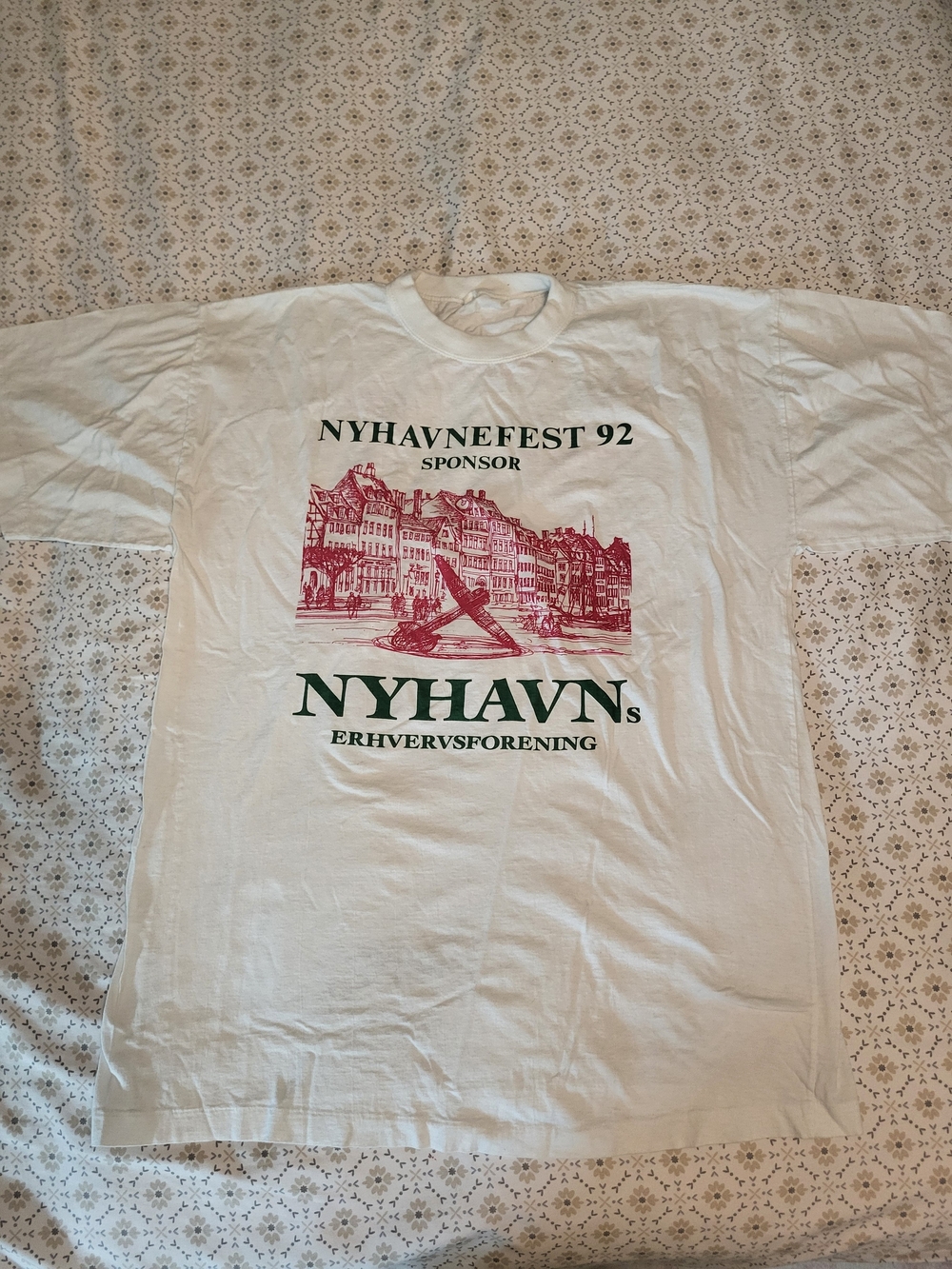 Vintage NYHAVN Fest 92 White Graphic T-Shirt